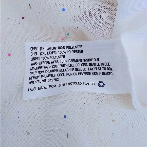 NEW: Ladies Girly Party Ivory Sheer w/Colorful Sparkly Confetti Tulle Skirt - Picture 14 of 16